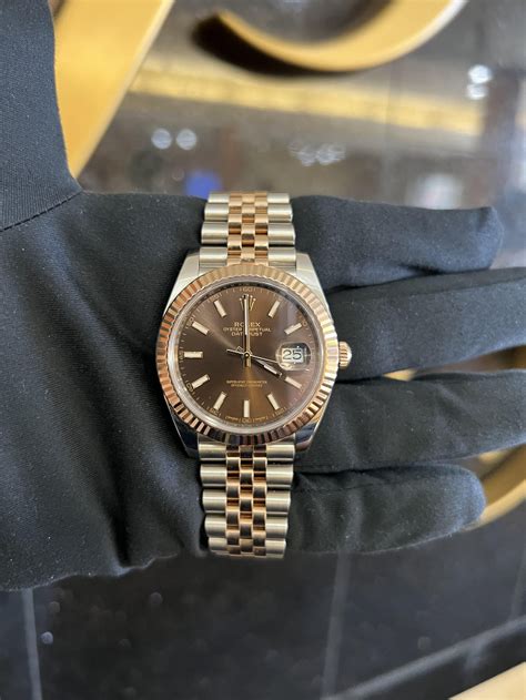 rolex chocolate day just|rolex datejust 41mm chocolate dial.